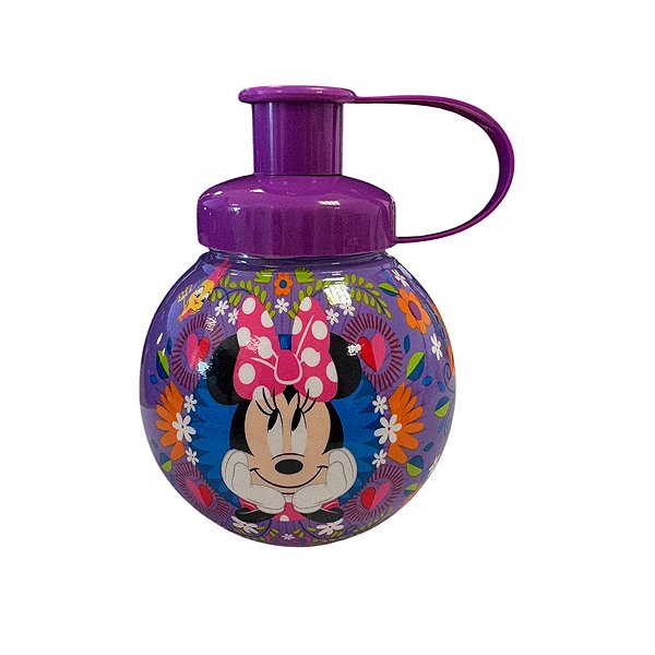 Garrafa Squeeze Bola Minnie Smiling - Roxo - 250ml  - 1 unidade - Rizzo