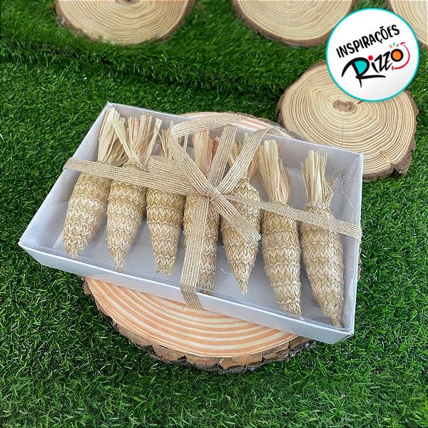 Enfeite Decorativo de Páscoa - Cenouras - 23cm - 7 unidades - Cromus - Rizzo