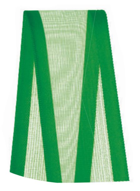 Fita Voal com Cetim Progresso  ZC009 38mm - 10m Cor 217 Verde Bandeira - 01 Unidade - Progresso - Rizzo