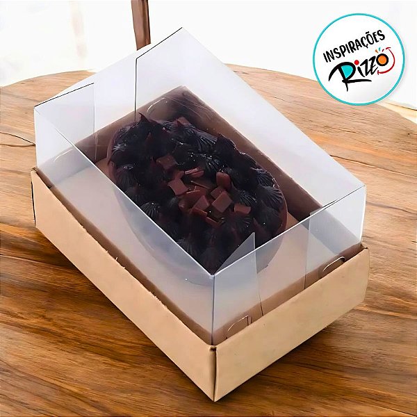 Caixa Para Meio Ovo de Páscoa Horizonte - Kraft - 6 unidades - Cromus - Rizzo