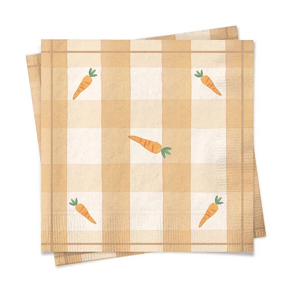 Guardanapo de Papel - Cenoura Listrado - 32,5x32,5cm - 20 unidades - Cromus - Rizzo