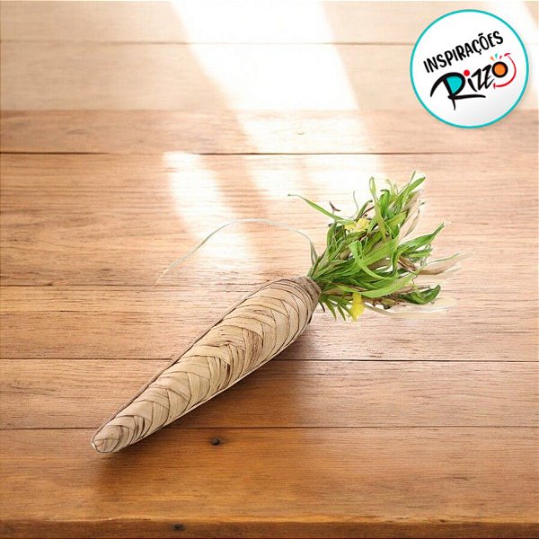 Enfeite Decorativo de Páscoa - Cenoura de Palha - 35cm - 1 unidade - Cromus - Rizzo