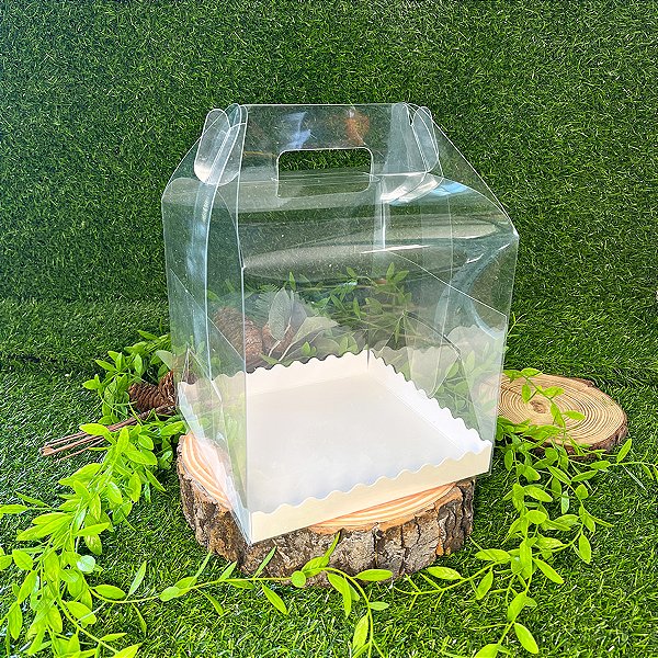 Caixa de PVC com Fundo Branco - 19,5x19,5x20cm - 1 unidade - Rizzo