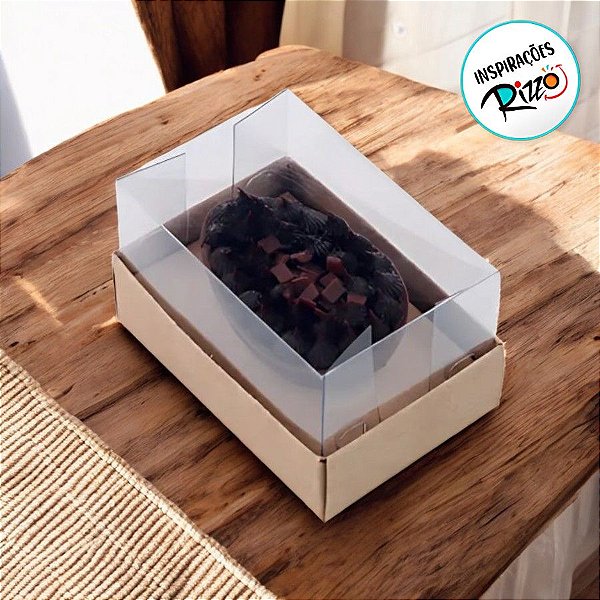 Caixa Para Meio Ovo De 50g - Kraft - 8x5,5x5cm - 6 unidades - Cromus - Rizzo