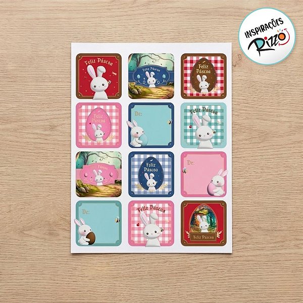 Etiquetas Adesivas - Contos De Páscoa - 4cm - 24 unidades - Cromus - Rizzo