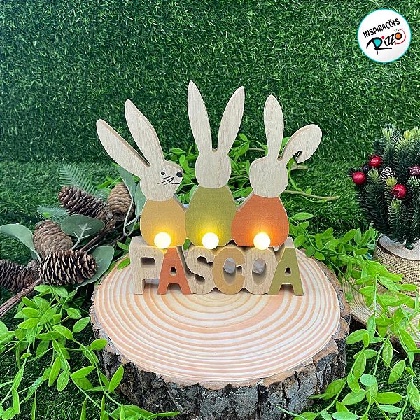 Enfeite Decorativo de Páscoa com Luz - 20cm - 1 unidade - Rizzo