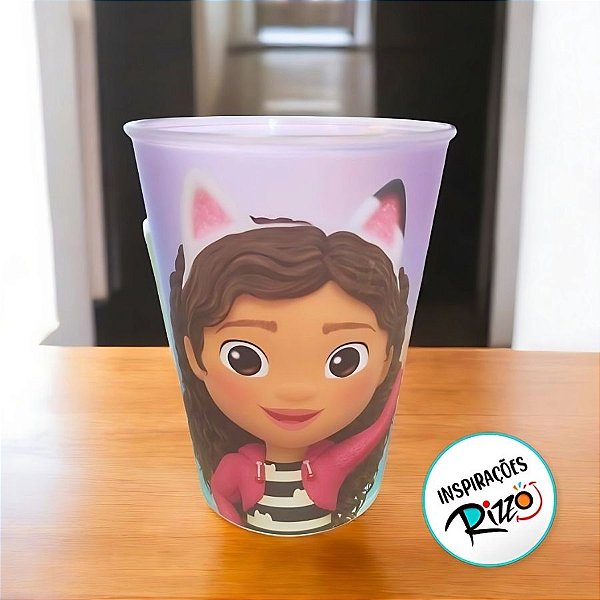 Copo Plástico Casa Mágica Da Gabby - Roxo e Azul - 320ml - 1 unidade - Plasútil - Rizzo