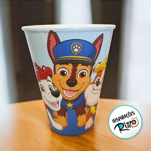 Copo Plástico Patrulha Canina - Azul Claro - 280ml - 1 unidade - Plasútil - Rizzo