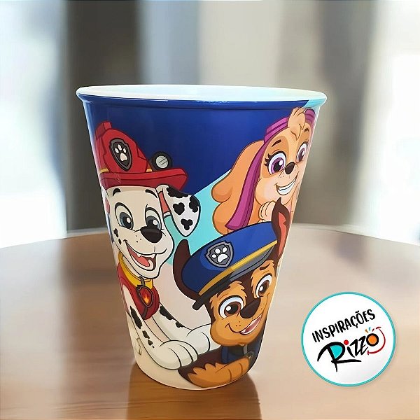 Copo Plástico Patrulha Canina - Azul - 280ml - 1 unidade - Plasútil - Rizzo