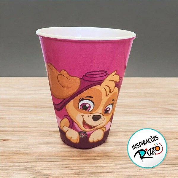 Copo Plástico Patrulha Canina - Rosa - 270ml - 1 unidade - Plasútil - Rizzo