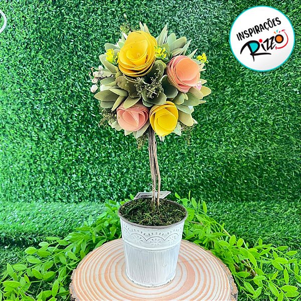 Enfeite Decorativo de Páscoa - Vaso de Flor com Ovos Coloridos - 35cm - 1 unidade - Cromus - Rizzo