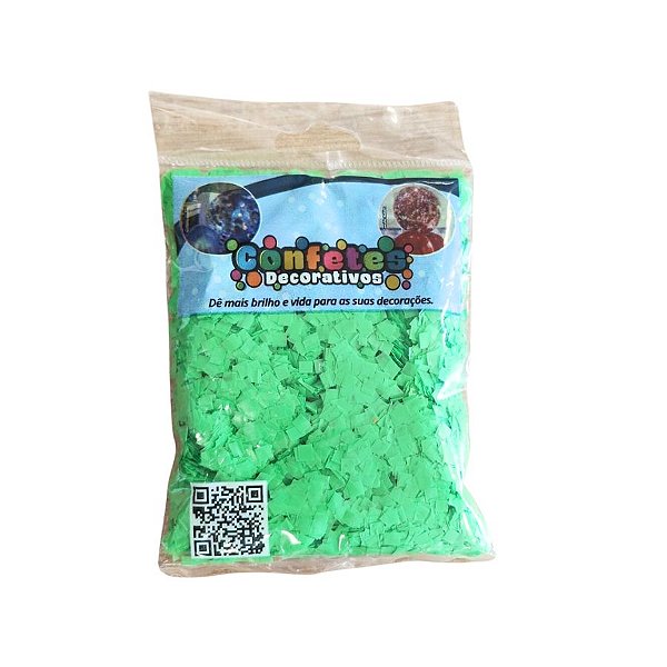 Confete Mini Picadinho 25g - Verde Neon - 1 unidade - Rizzo