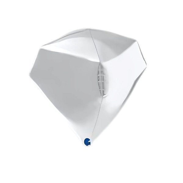 Balão de Festa Metalizado 18" 45cm - Diamante Prata - 1 unidade - Rizzo