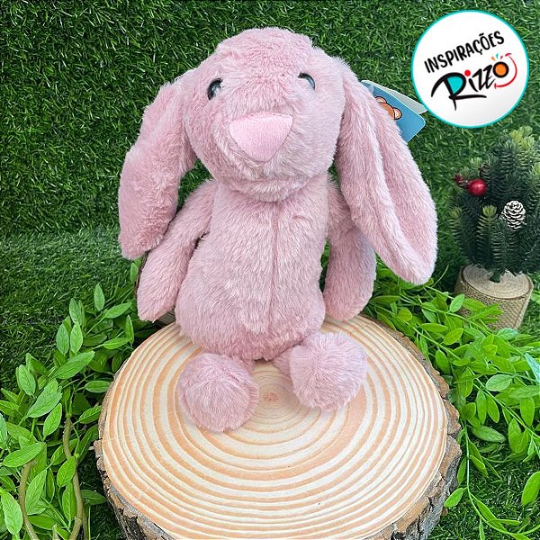Coelho de Pelúcia Rose - 30cm - 1 unidade - Rizzo