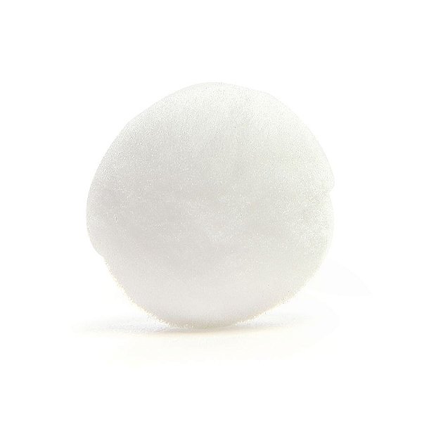 Pom Pom de Coelho para Decoração de Páscoa Branco - G 2,5cm x 2,5cm - 20 unidades - Cromus Páscoa - Rizzo Embalagens