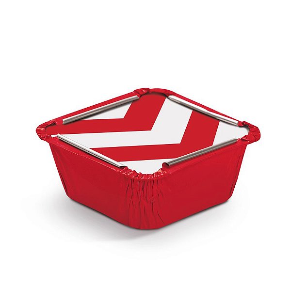 Marmitinha Missoni Vermelho P 5,5x5,5x3cm - 12 unidades - Cromus - Rizzo Embalagens