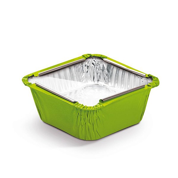 Marmitinha Verde Tampa de Acetato P 5,5x5,5x3cm - 12 unidades - Cromus - Rizzo Embalagens