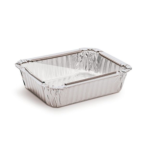 Marmitinha Prata Tampa de Acetato M 8,5x6,5x2,5cm - 12 unidades - Cromus - Rizzo Embalagens