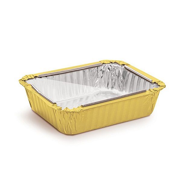 Marmitinha Amarelo Tampa de Acetato M 8,5x6,5x2,5cm - 12 unidades - Cromus - Rizzo Embalagens