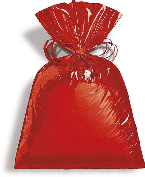 Saco Metalizado Vermelho 50x70cm - 25 unidades - Cromus - Rizzo Embalagens