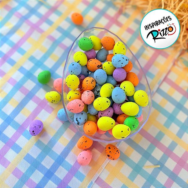 Ovinhos De Páscoa Coloridos - 1,8cm - 100 unidades - Silver Festas - Rizzo