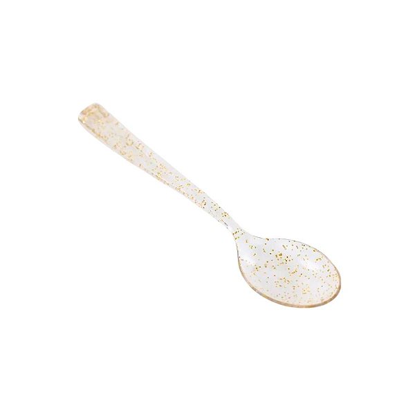 Mini Colher Com Glitter - Ouro - 12,5cm - 50 unidades - Cromus - Rizzo