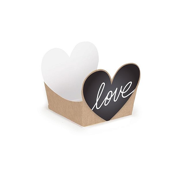 Forminha para Doces Love Felizes para Sempre 3x3x2cm - 24 unidades - Cromus - Rizzo Embalagens