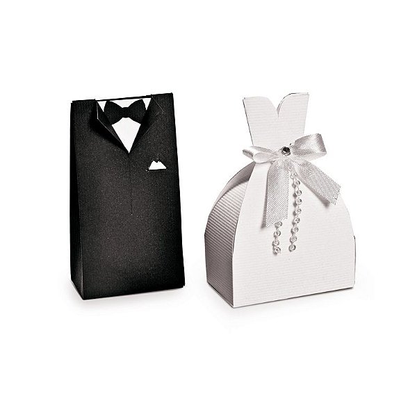 Caixa Mini Noivinhos Felizes para Sempre  - 10 unidades - Cromus - Rizzo Embalagens