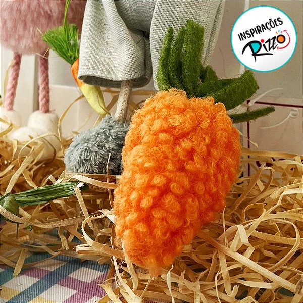 Enfeite Decorativo de Páscoa - Cenoura - 11cm - 1 unidade - Cromus  - Rizzo