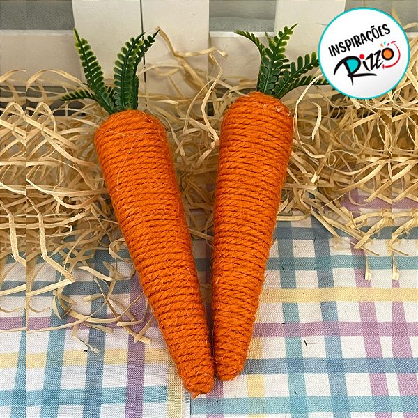 Enfeite Decorativo de Páscoa - Cenoura - 19cm - 2 unidades - Rizzo