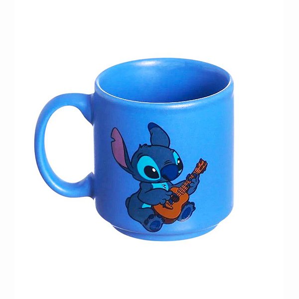 Mini Caneca de Cerâmica Tina - Stitch Ohana - 100ml - 1 unidade - Disney Original  - Rizzo