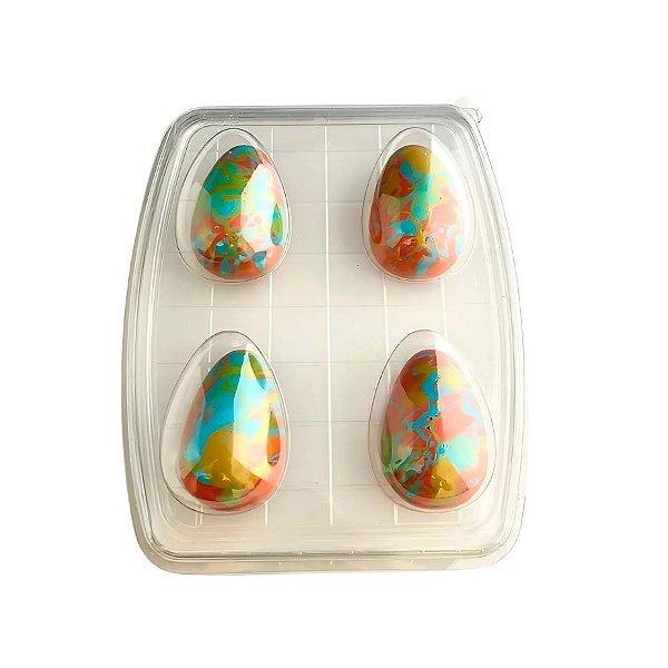 Forma de Acetato Para 4 Ovos De Páscoa 50g - Cód. 793 - 1 unidade - Porto Formas - Rizzo