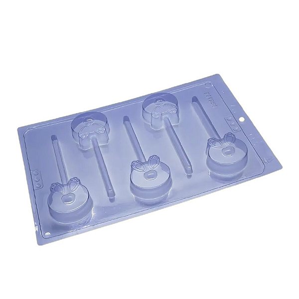 Forma De Acetato Para 5 Picolé Bumbum de Coelho - Cód. 241204 - 1 unidade - Porto Formas - Rizzo