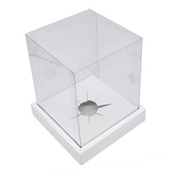 Caixa Ovo em Pé com Moldura - Ovos de 250g a 350g - 15x15x18,5cm - Branco - 5 unidades - ASSK - Rizzo