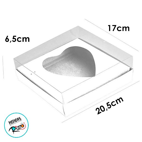 Caixa Coração de Colher - Meio Coração de 500g - Vermelho - 20,5x17x6,5cm - 5 unidades - Assk Rizzo Confeitaria