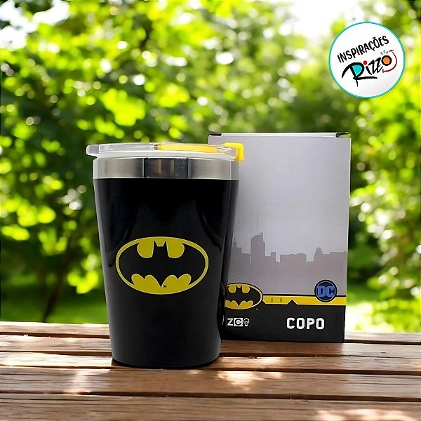 Copo Viagem Térmico Com Tampa - Batman - 300ml - 1 unidade - Rizzo