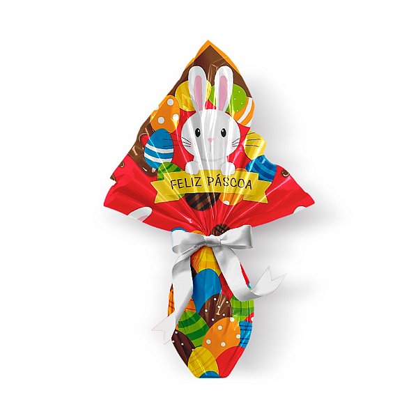 Saco Express 44x44cm para Ovos de 500g a 750g - Ovinhos - 05 unidades - Cromus Páscoa - Rizzo Embalagens