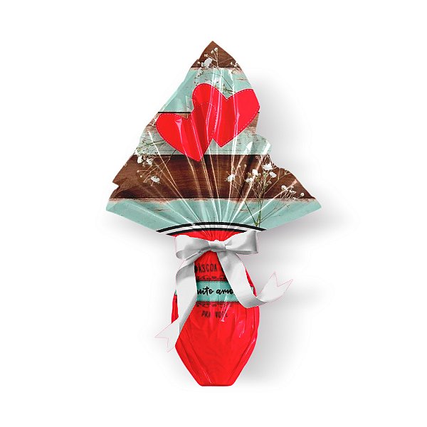 Saco Express 49x49cm para Ovos de 750g a 1kg - Paixão - 05 unidades - Cromus Páscoa - Rizzo Embalagens