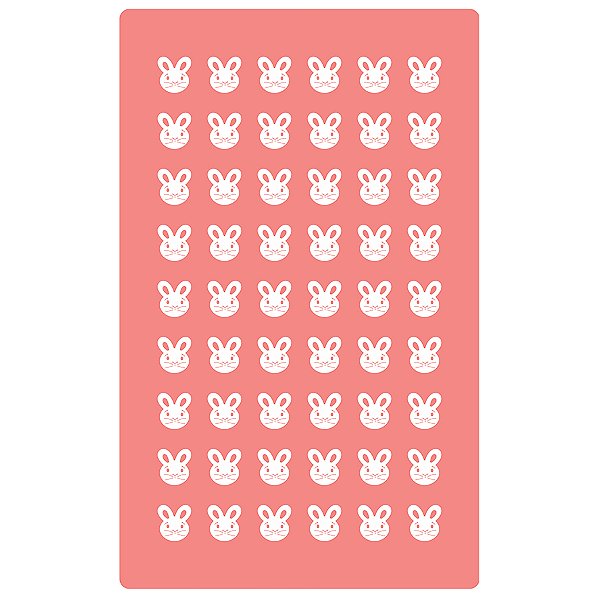 Placa para Confeitos e Sprinkles - Face Coelho - Ref. 1524 - 1,8cm - 1 unidade - RR Cortadores - Rizzo