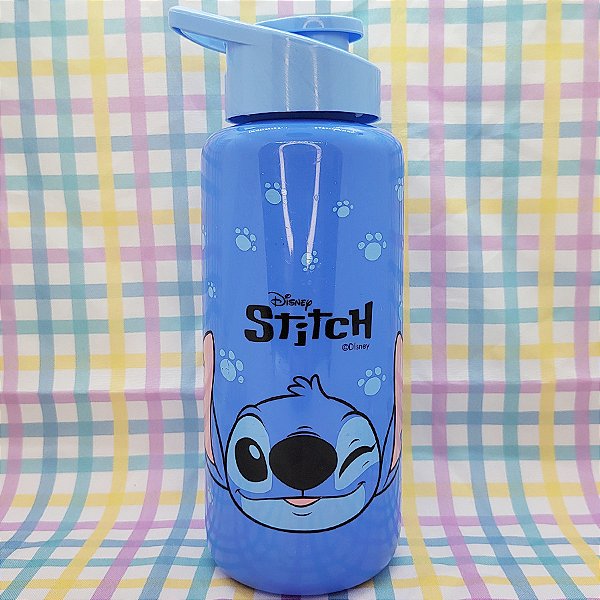 Garrafa Squeeze Body - Stitch - Azul Tampa Azul - 1L  24cm - 1 unidade - Rizzo