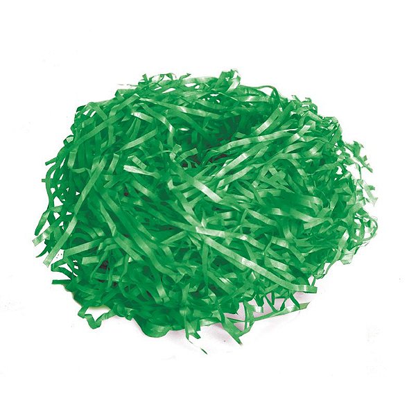 Palha de Seda Decorativa Verde Bandeira - 01 pacote 50g - Cromus Páscoa - Rizzo Embalagens