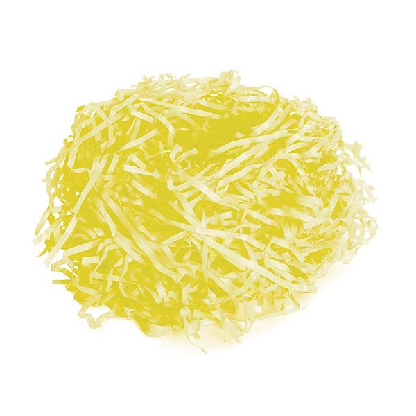 Palha de Celofane Decorativa Amarelo - 01 pacote 100g - Cromus Páscoa - Rizzo Embalagens