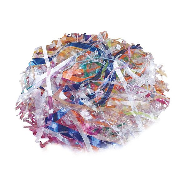 Palha de Celofane Decorativa Mista Transparente - 01 pacote 100g - Cromus Páscoa - Rizzo Embalagens