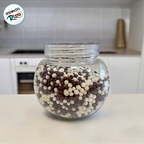 Pote Redondo Plástico Com Tampa - 5,5cmx7cm - 6 unidades - Rizzo