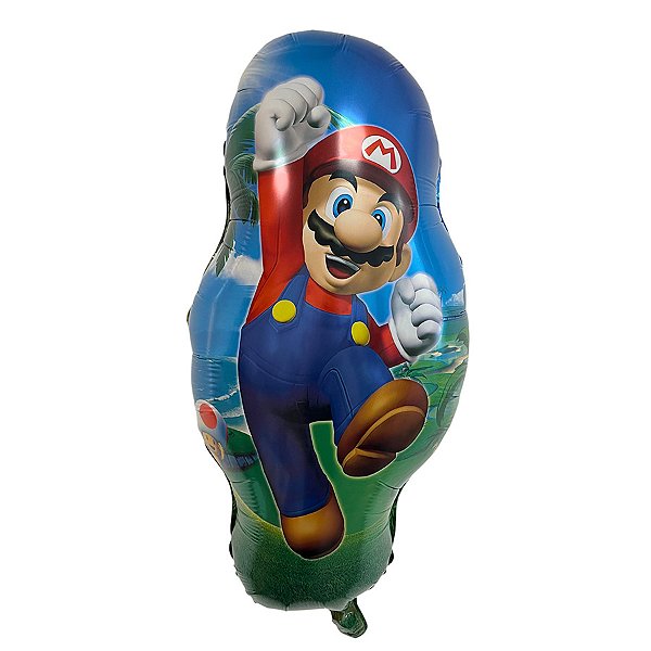Balão de Festa Microfoil 56cm - Mario - 10 unidades - Rizzo