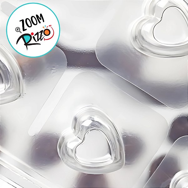 Forma de Acetato Coração Savarin 3 partes - Ref. FP255 - 1 unidade - Crystal - Rizzo