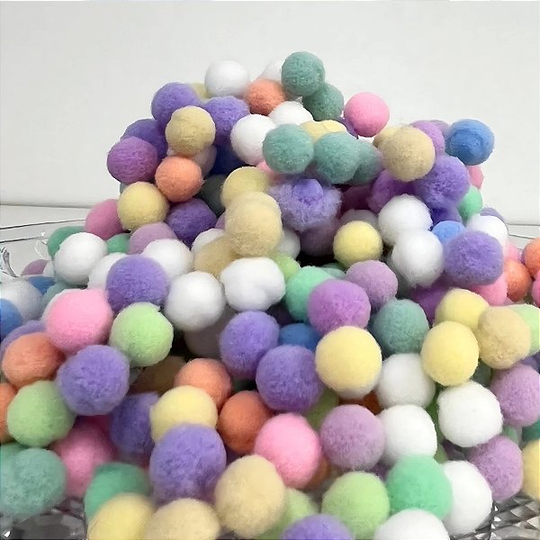 Pompom Multicolor Candy - 10mm - 1000 unidades - Rizzo