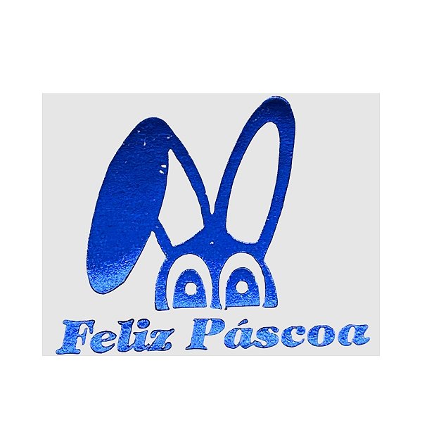 Etiqueta De Páscoa Azul – Orelhas e Olhos de Coelho – 3cm - 100 unidades - Rizzo