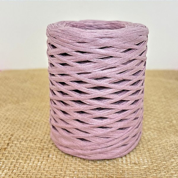 Fita de Rafia Papel Rose Antigo - 100m - 1 unidade - Rizzo