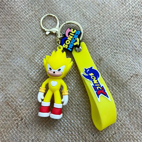 Chaveiro Sonic Amarelo - 7cm - 1 unidade - Rizzo